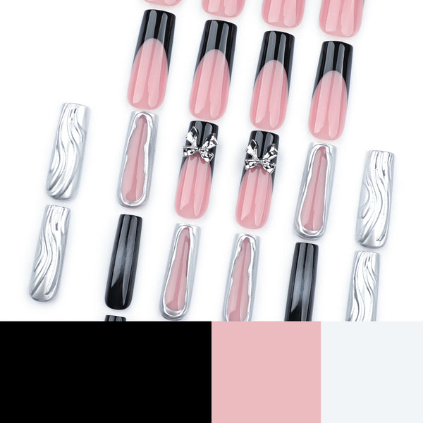 12 Sizes-24 Pcs Press On Nails DIY57
