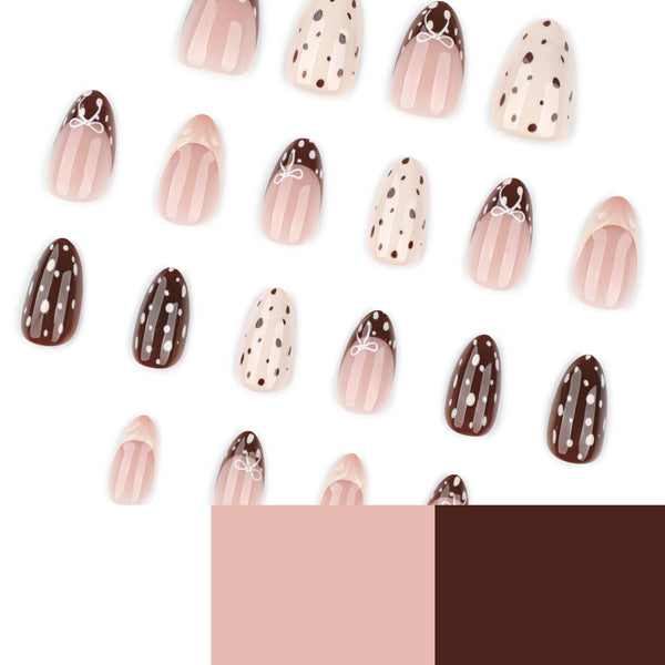 12 Sizes-24 Pcs Press On Nails JP4187