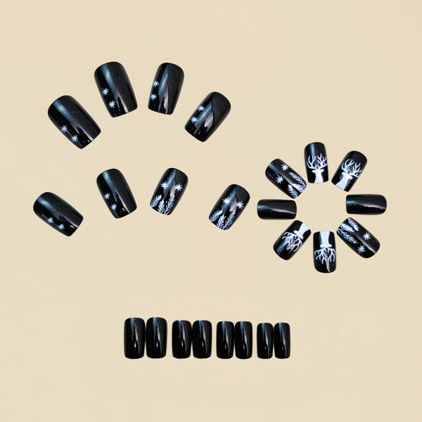 12 Sizes-24 Pcs Press On Nails Y1592