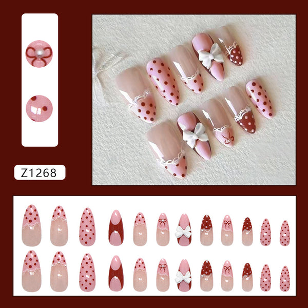 12 Sizes-24 Pcs Press On Nails Z1268