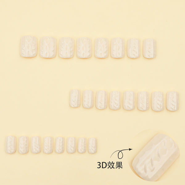 12 Sizes-24 Pcs Press On Nails JP3625
