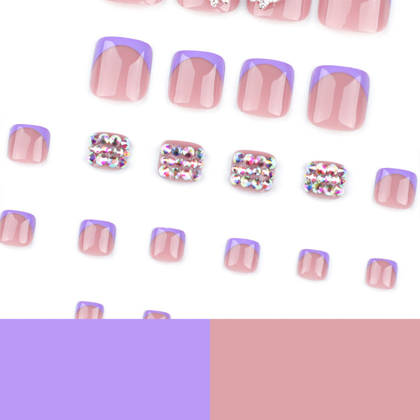 12 Sizes-24 Pcs Press On Nails JP3347
