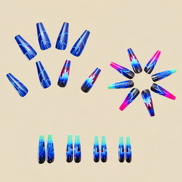 12 Sizes-24 Pcs Press On Nails Y552
