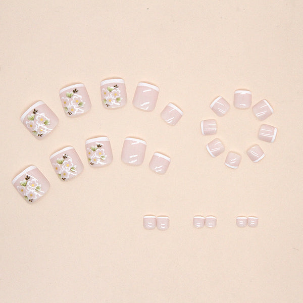 12 Sizes-24 Pcs Press On Nails F054