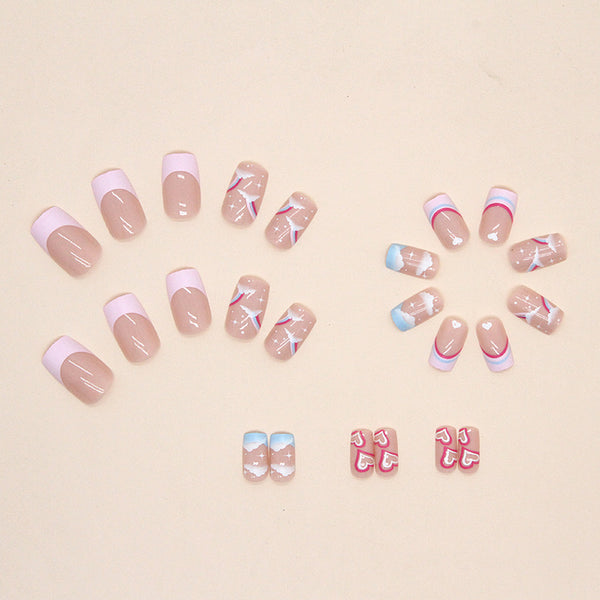 12 Sizes-24 Pcs Press On Nails W329
