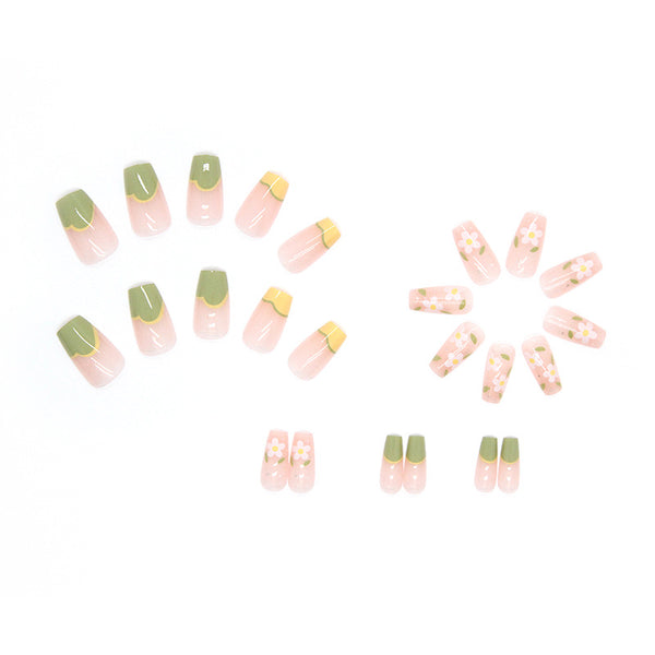 12 Sizes-24 Pcs Press On Nails R631