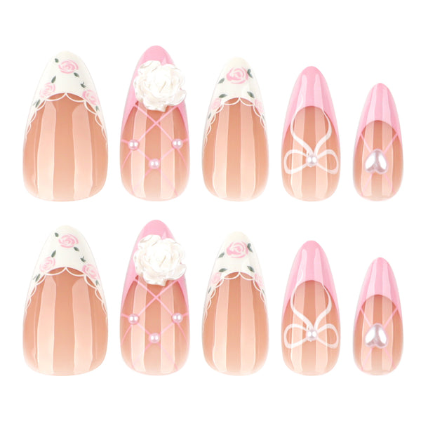 12 Sizes-24 Pcs Press On Nails JP3866