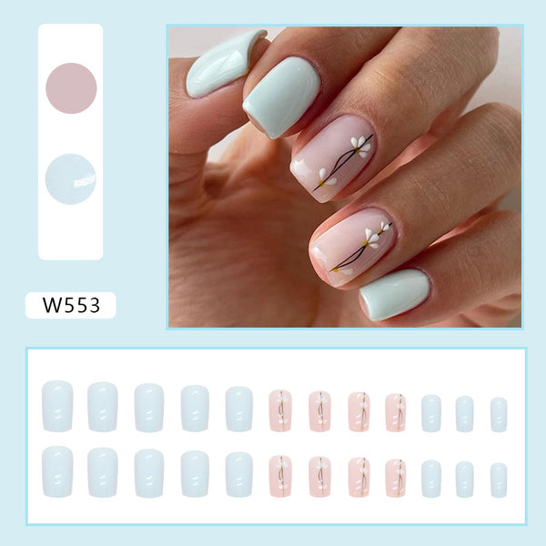 12 Sizes-24 Pcs Press On Nails W553