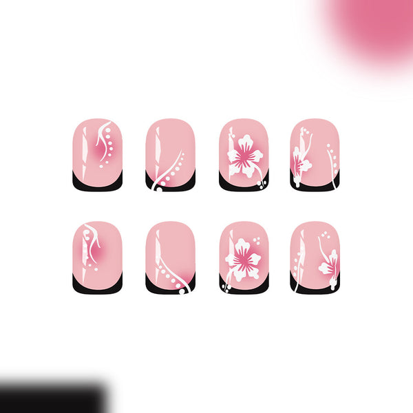 12 Sizes-24 Pcs Press On Nails C1150