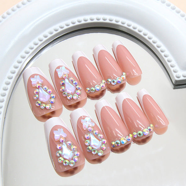 12 Sizes-24 Pcs Press On Nails Z1021