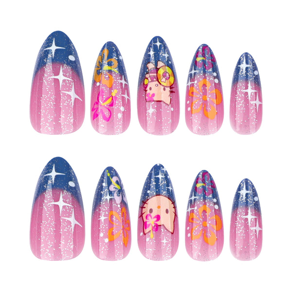 12 Sizes-24 Pcs Press On Nails JP3974