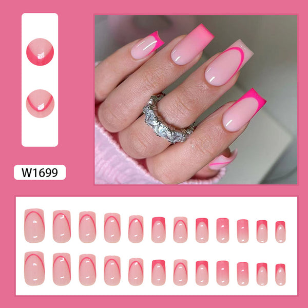 12 Sizes-24 Pcs Press On Nails W1699