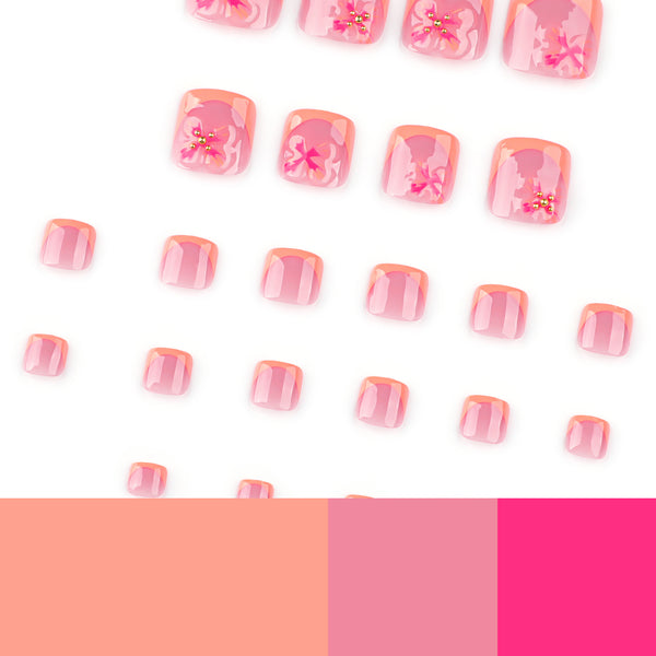 12 Sizes-24 Pcs Press On Nails JP3813