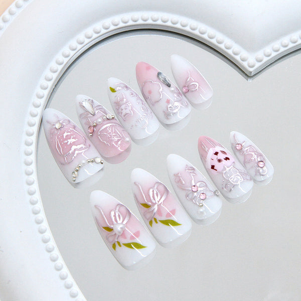 12 Sizes-24 PcsPress On Nails Z1149