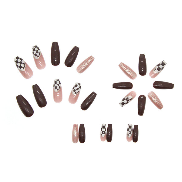12 Sizes-24 Pcs Press On Nails R635