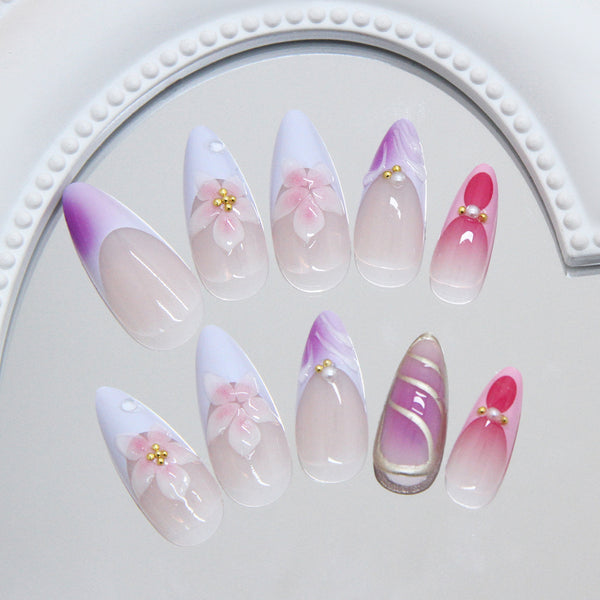 12 Sizes-24 Pcs Press On Nails Z1120