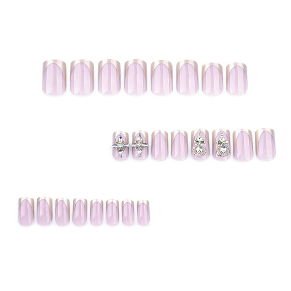 12 Sizes-24 Pcs Press On Nails JP3428
