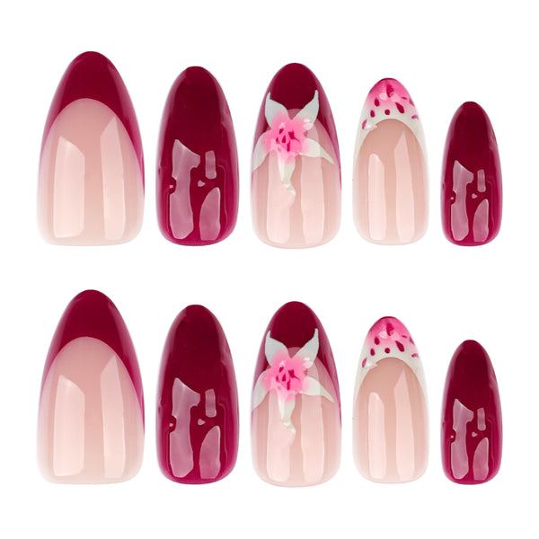 12 Sizes-24 Pcs Press On Nails JL0666