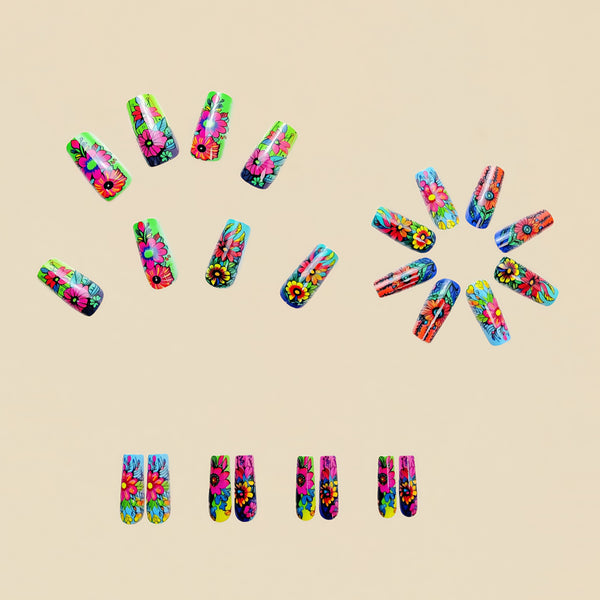 12 Sizes-24 Pcs Press On Nails Y590