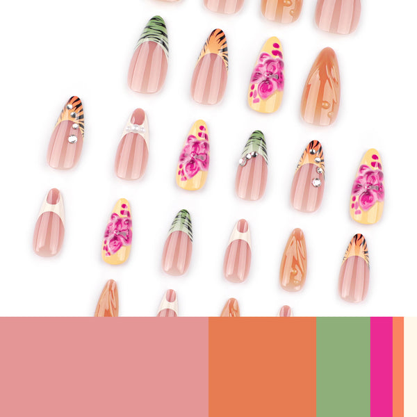 12 Sizes-24 Pcs Press On Nails JP4047