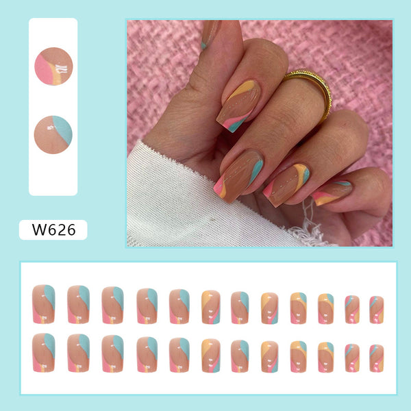 12 Sizes-24 Pcs Press On Nails W626