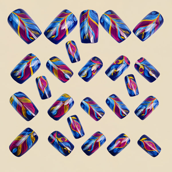 12 Sizes-24 Pcs Press On Nails Y1645