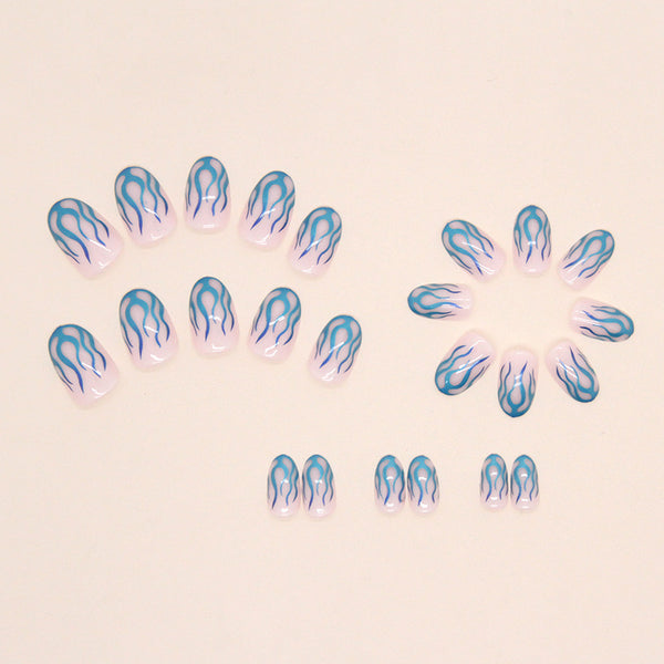 12 Sizes-24 Pcs Press On Nails W902
