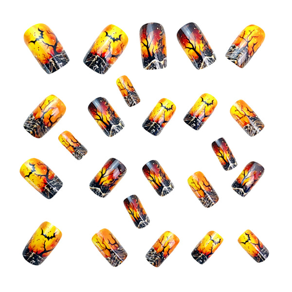 12 Sizes-24 Pcs Press On Nails Y906