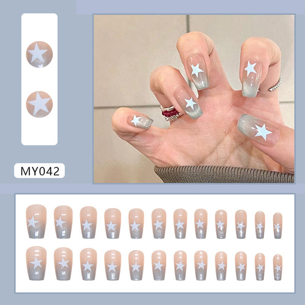 12 Sizes-24 Pcs Press On Nails MY042