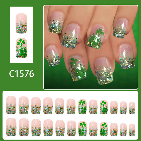 12 Sizes-24 Pcs Press On Nails C1576