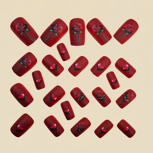 12 Sizes-24 Pcs Press On Nails Y1661