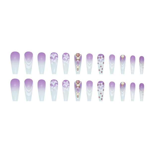 12 Sizes-24 Pcs Press On Nails Z722