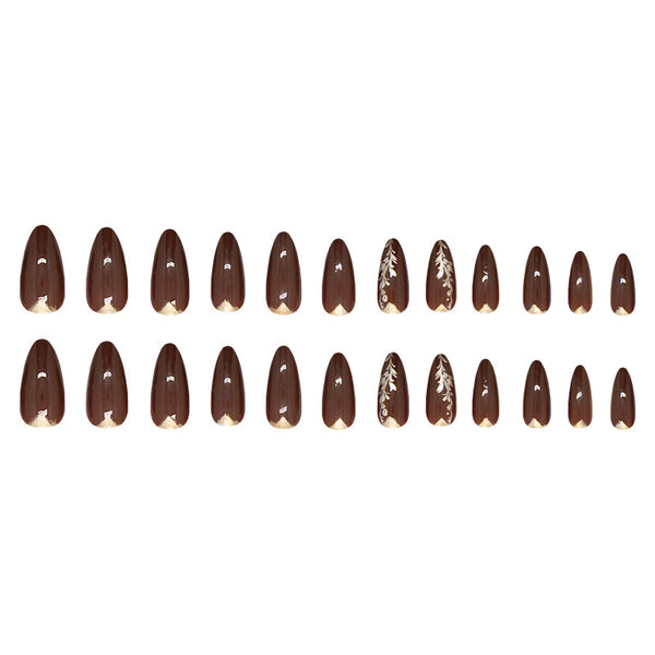 12 Sizes-24 Pcs Press On Nails W1868
