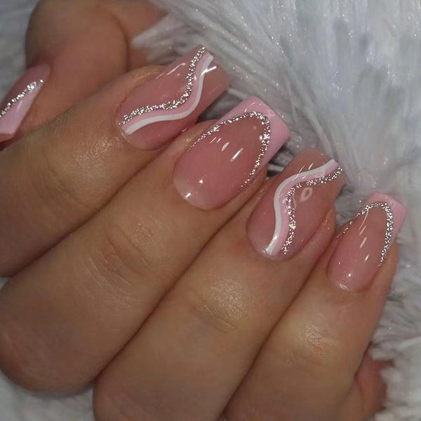 12 Sizes-24 Pcs Press On Nails W1359