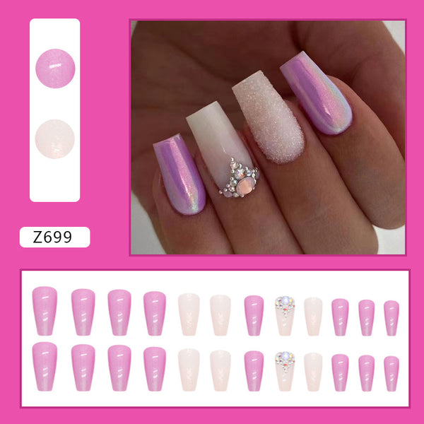 12 Sizes-24 Pcs Press On Nails Z699