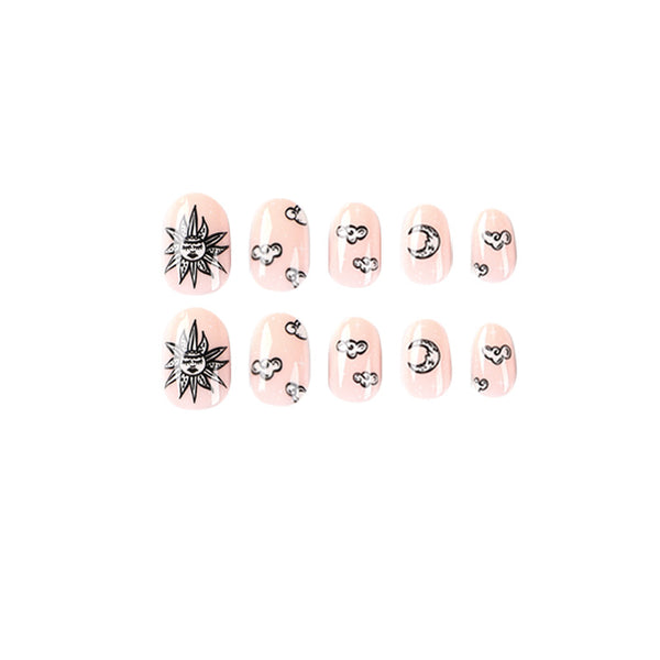 12 Sizes-24 Pcs Press On Nails JP2225