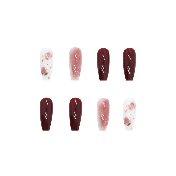 12 Sizes-24 Pcs Press On Nails R588