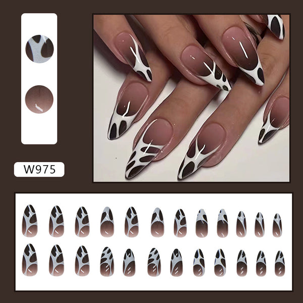 12 Sizes-24 Pcs Press On Nails W962