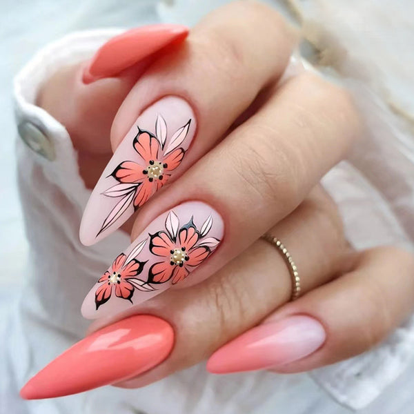12 Sizes-24 Pcs Press On Nails W795