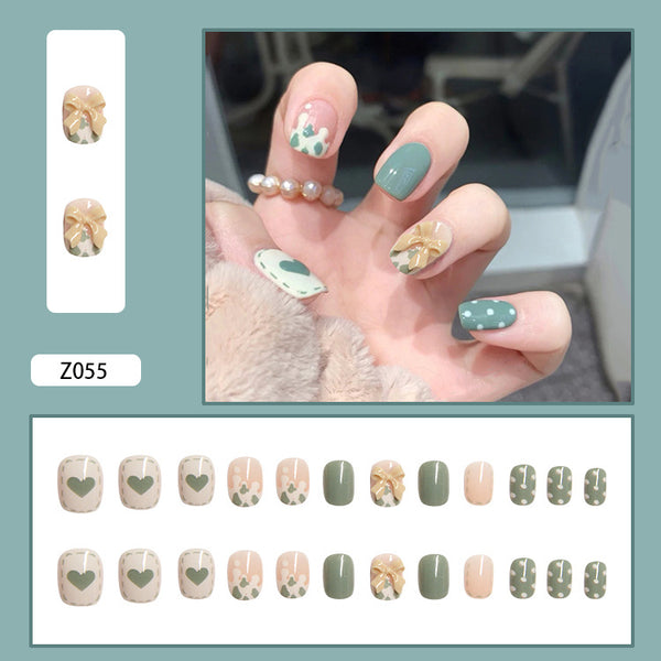 12 Sizes-24 Pcs Press On Nails Z055