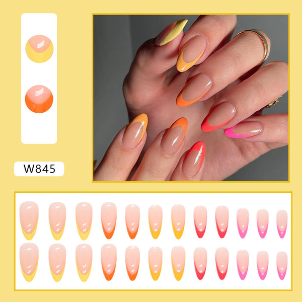 12 Sizes-24 Pcs Press On Nails W845