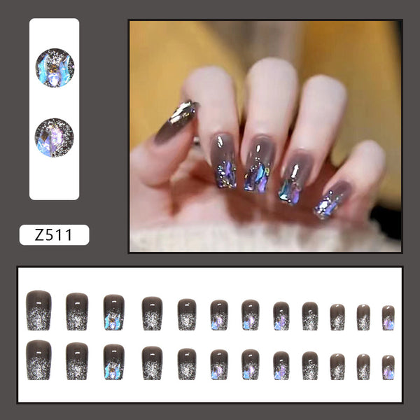 12 Sizes-24 Pcs Press On Nails Z511