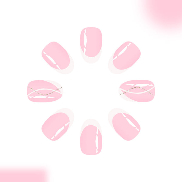 12 Sizes-24 Pcs Press On Nails C1043