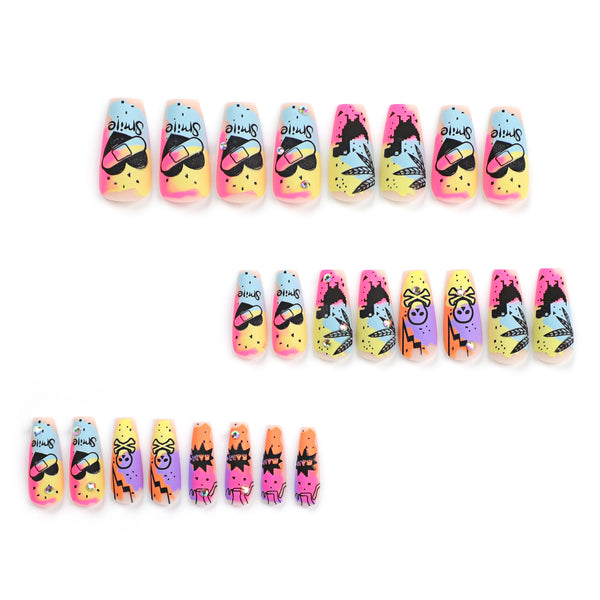 12 Sizes-24 Pcs Press On Nails JP2963