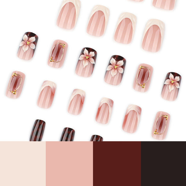 12 Sizes-24 Pcs Press On Nails JP4264