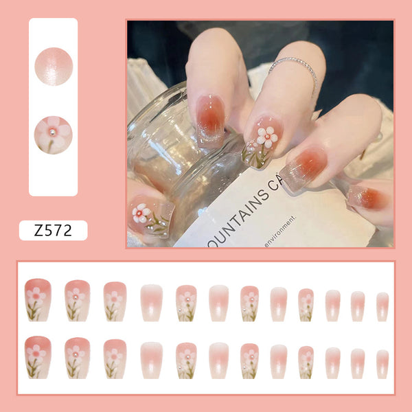 12 Sizes-24 Pcs Press On Nails Z572