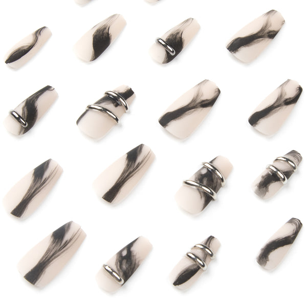 12 Sizes-24 Pcs Press On Nails JP2613