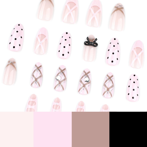 12 Sizes-24 Pcs Press On Nails JP4049