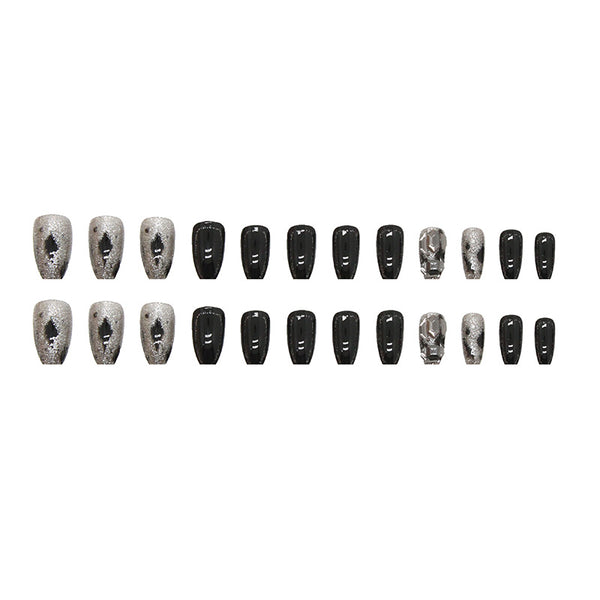 12 Sizes-24 Pcs Press On Nails Z553