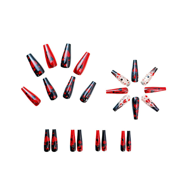 12 Sizes-24 Pcs Press On Nails Y445